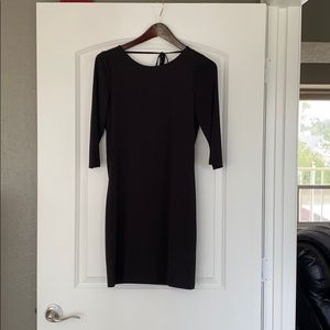 Besides Femme Black Low Back Dress